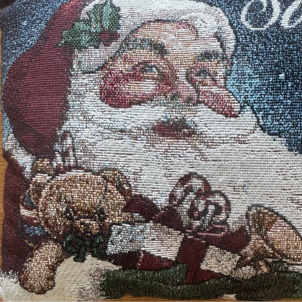 Christmas Santa Claus Someone's Been Nice Throw Pillow Tapestry Woven